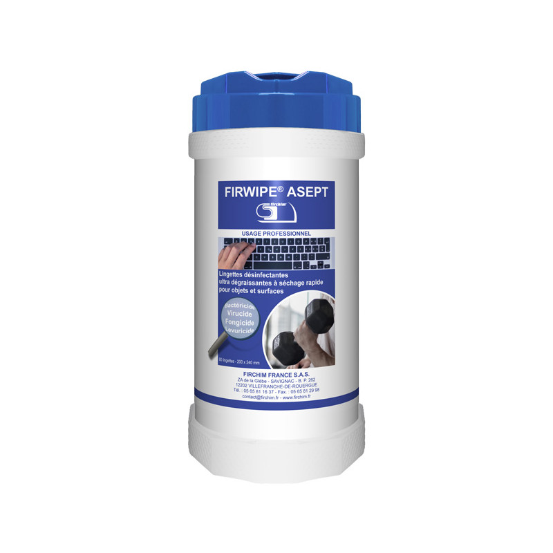 FIRWIPE® ASEPT Lingette dégraissante et désinfectante à séchage ultra-rapide FIRWIPE® ASEPT Lingette dégraissante et désinfectante à séchage ultra-rapide