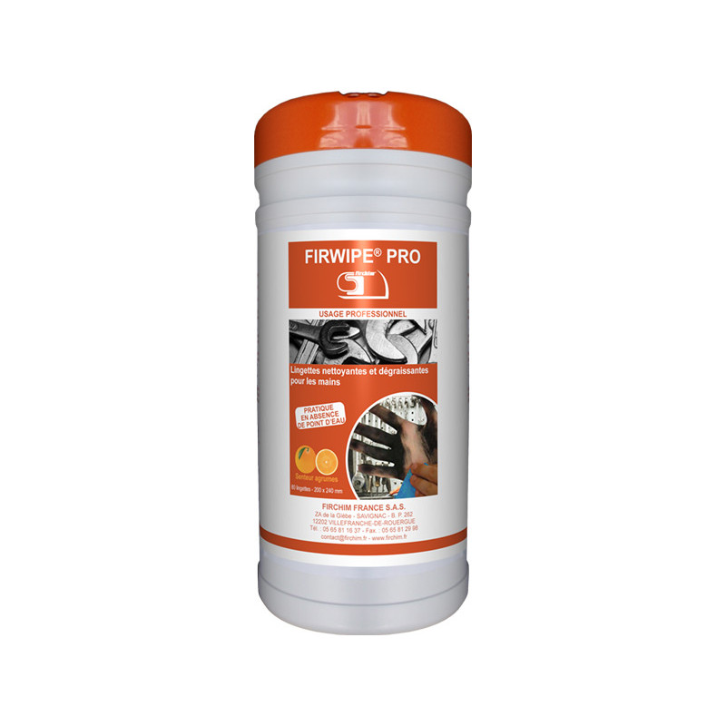 FIRWIPE® PRO Lingette hydroalcoolique pour les mains, nettoyante et dégraissante FIRWIPE® PRO Lingette hydroalcoolique pour les mains, nettoyante et dégraissante