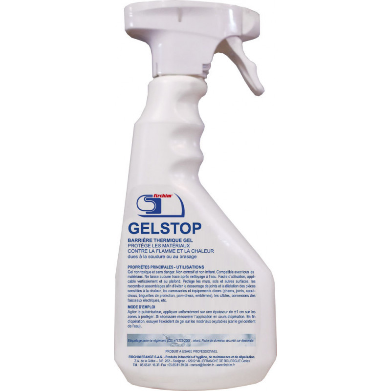 GELSTOP Barrière thermique en gel contre la flamme et la chaleur lors des opérations de soudure GELSTOP Barrière thermique en gel contre la flamme et la chaleur lors des opérations de soudure