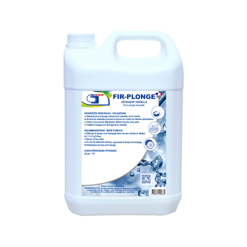 Fir-Plonge - détergent vaisselle professionnel 5 litres Fir-Plonge - détergent vaisselle professionnel 5 litres