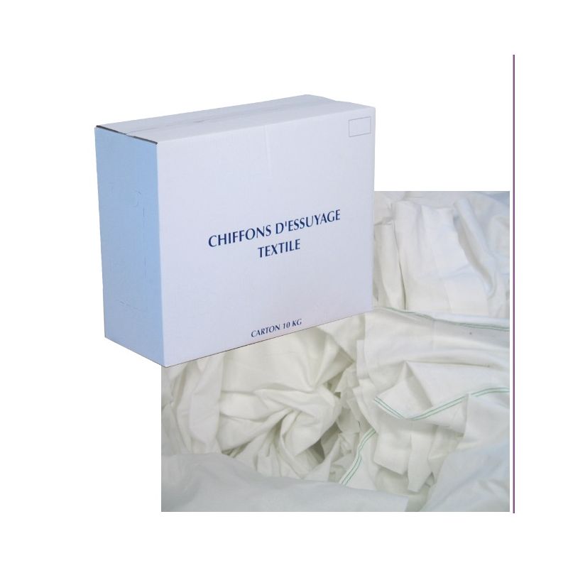 CHIFFONS BLANCS COTON SUPÉRIEUR CHIFFONS BLANCS COTON SUPÉRIEUR